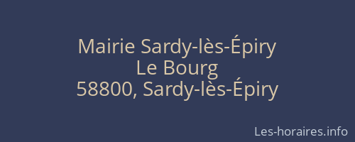 Mairie Sardy-lès-Épiry