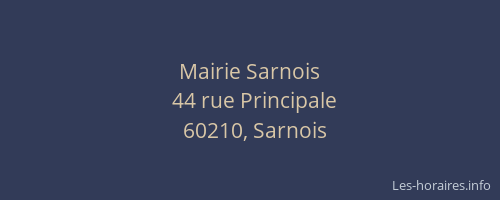 Mairie Sarnois