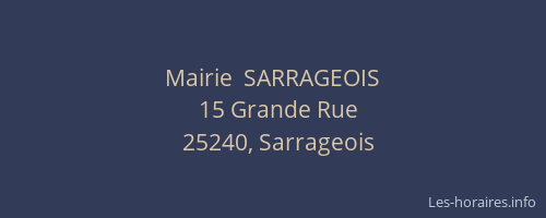 Mairie  SARRAGEOIS