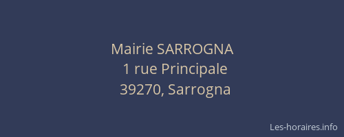 Mairie SARROGNA