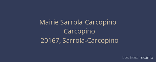 Mairie Sarrola-Carcopino