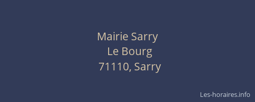 Mairie Sarry