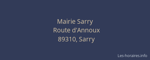 Mairie Sarry