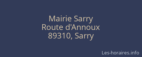 Mairie Sarry