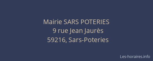 Mairie SARS POTERIES