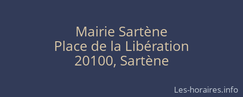 Mairie Sart&egrave;ne