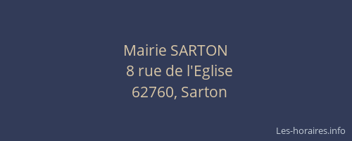 Mairie SARTON