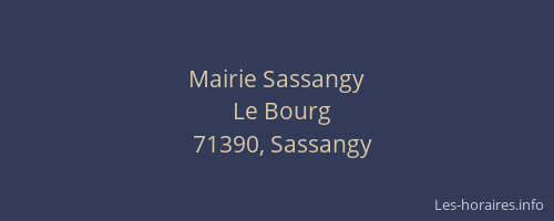 Mairie Sassangy