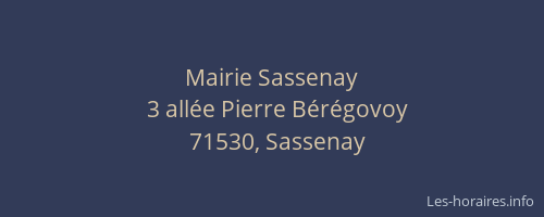 Mairie Sassenay