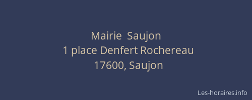 Mairie  Saujon