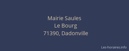 Mairie Saules