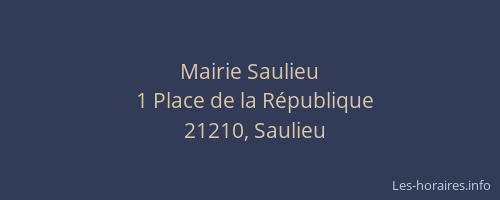 Mairie Saulieu