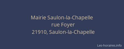 Mairie Saulon-la-Chapelle