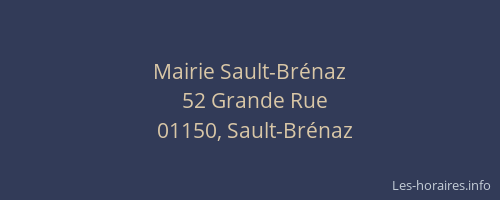 Mairie Sault-Brénaz