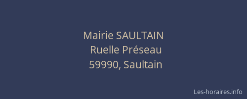 Mairie SAULTAIN