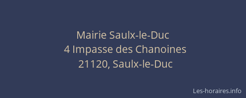 Mairie Saulx-le-Duc