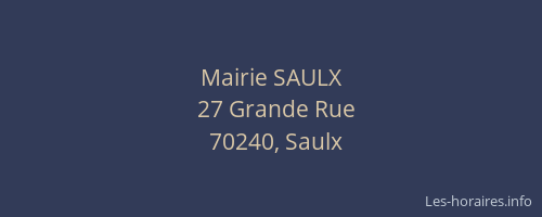Mairie SAULX