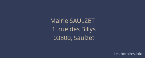 Mairie SAULZET