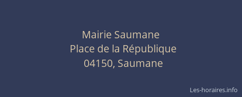 Mairie Saumane