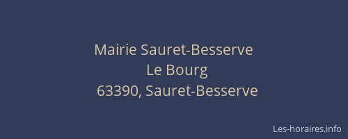 Mairie Sauret-Besserve