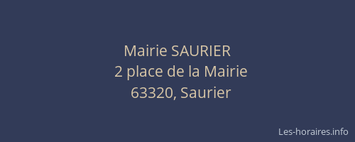 Mairie SAURIER
