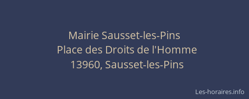 Mairie Sausset-les-Pins