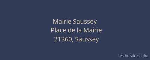 Mairie Saussey