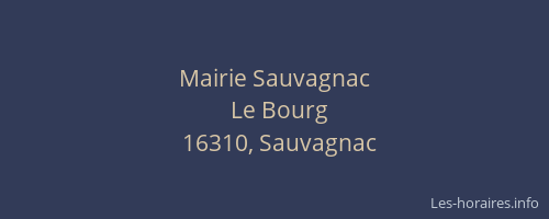 Mairie Sauvagnac