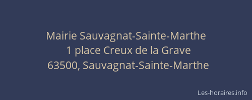 Mairie Sauvagnat-Sainte-Marthe