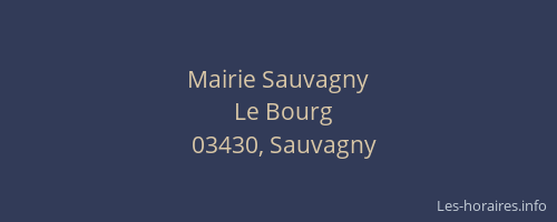 Mairie Sauvagny