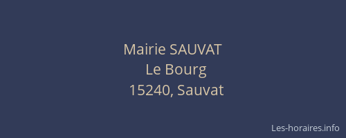 Mairie SAUVAT