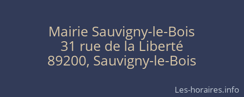 Mairie Sauvigny-le-Bois
