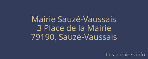 Mairie Sauzé-Vaussais