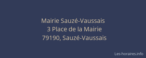 Mairie Sauz&eacute;-Vaussais