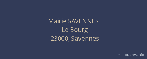 Mairie SAVENNES