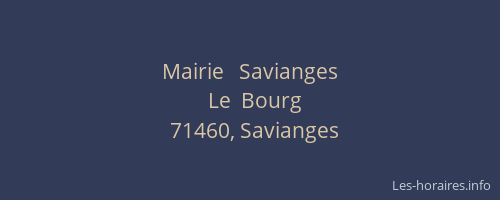 Mairie   Savianges