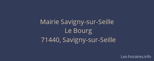 Mairie Savigny-sur-Seille