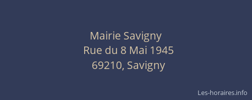Mairie Savigny