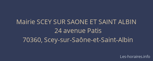 Mairie SCEY SUR SAONE ET SAINT ALBIN