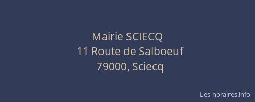 Mairie SCIECQ