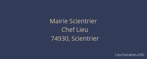 Mairie Scientrier
