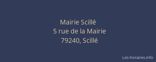 Mairie Scill&eacute;