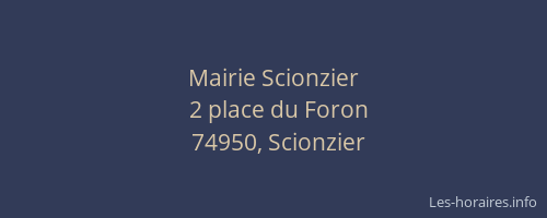 Mairie Scionzier