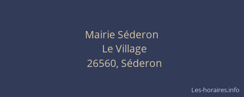 Mairie Séderon