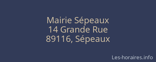 Mairie S&eacute;peaux