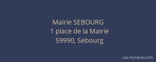Mairie SEBOURG