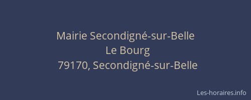 Mairie Secondign&eacute;-sur-Belle