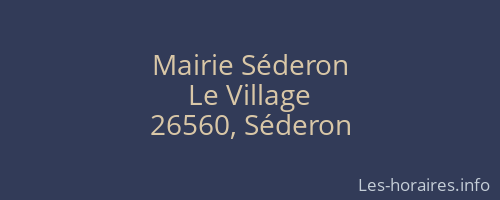 Mairie Séderon