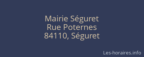 Mairie Séguret