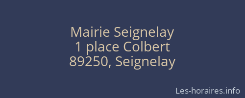 Mairie Seignelay